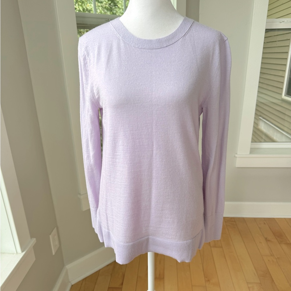Banana Republic Light Purple Merino Wool Crewneck Sweater Size Small
